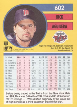 Rick Aguilera  baseball card collectible - Main Image 2