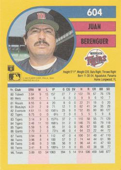 Juan Berenguer  baseball card collectible - Main Image 2