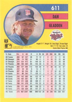 Dan Gladden  baseball card collectible - Main Image 2