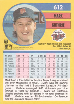 Mark Guthrie  baseball card collectible - Main Image 2