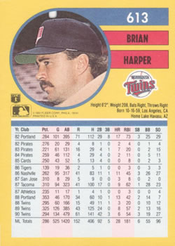 Brian Harper  baseball card collectible - Main Image 2