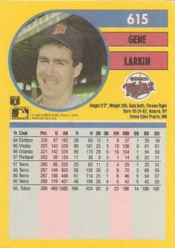 Gene Larkin  baseball card collectible - Main Image 2