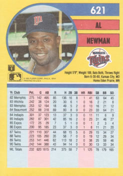 Al Newman  baseball card collectible - Main Image 2