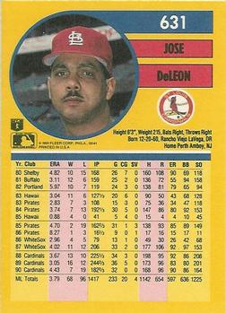 Jose DeLeon  baseball card collectible - Main Image 2