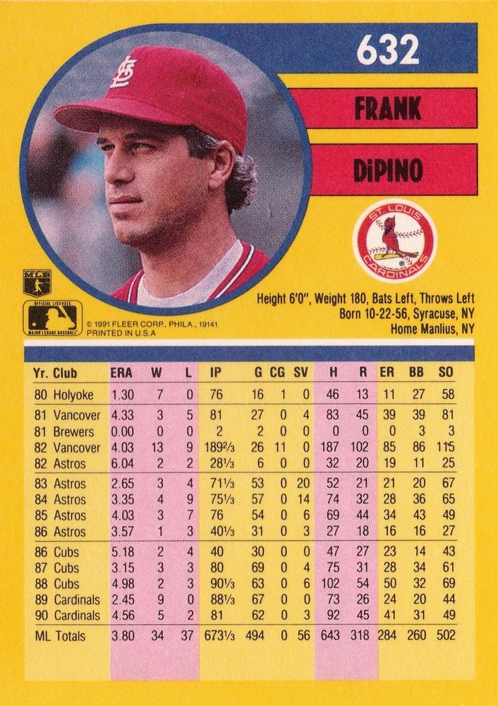 Frank DiPino  baseball card collectible - Main Image 2