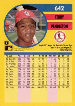 Terry Pendleton  baseball card collectible - Main Image 2