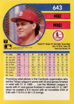 Mike Perez  baseball card collectible - Main Image 2