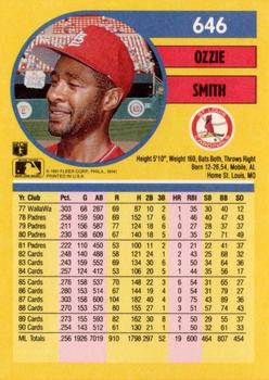 Ozzie Smith  baseball card collectible - Main Image 2
