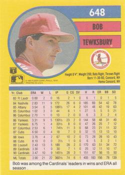 Bob Tewksbury  baseball card collectible - Main Image 2