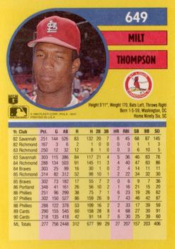 Milt Thompson  baseball card collectible - Main Image 2