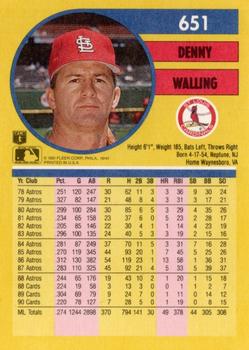 Denny Walling  baseball card collectible - Main Image 2