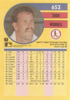 Todd Worrell  baseball card collectible - Main Image 2