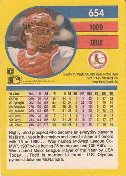 Todd Zeile  baseball card collectible - Main Image 2