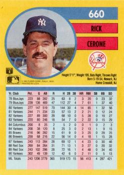 Rick Cerone  baseball card collectible - Main Image 2