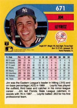Jim Leyritz  baseball card collectible - Main Image 2