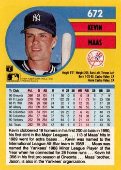 Kevin Maas  baseball card collectible - Main Image 2