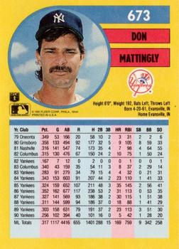 Don Mattingly  baseball card collectible - Main Image 2