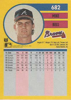 Mike Bell  baseball card collectible - Main Image 2