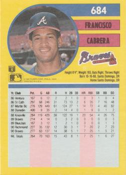 Francisco Cabrera  baseball card collectible - Main Image 2