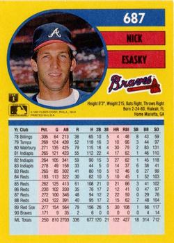 Nick Esasky  baseball card collectible - Main Image 2
