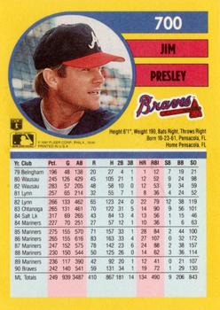 Jim Presley  baseball card collectible - Main Image 2