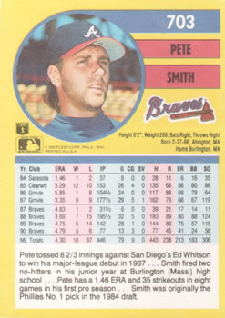 Pete Smith  baseball card collectible - Main Image 2