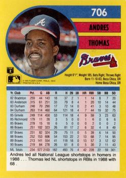 Andres Thomas  baseball card collectible - Main Image 2