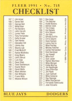 Checklist: White Sox / Mets / Blue Jays / Dodgers  baseball card collectible - Main Image 2