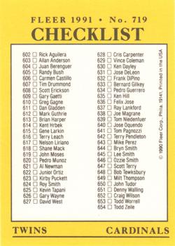 Checklist: Royals / Brewers / Twins / Cardinals  baseball card collectible - Main Image 2