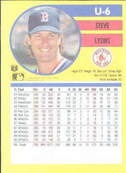 Steve Lyons  baseball card collectible - Main Image 2