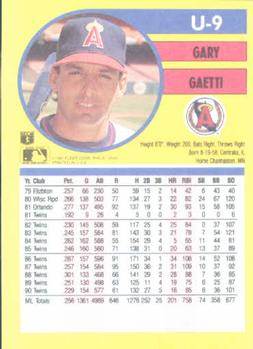 Gary Gaetti  baseball card collectible - Main Image 2