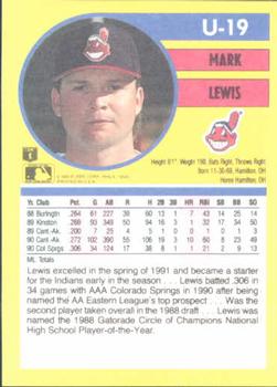 Mark Lewis  baseball card collectible - Main Image 2