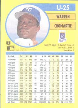 Warren Cromartie  baseball card collectible - Main Image 2