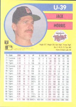 Jack Morris  baseball card collectible - Main Image 2