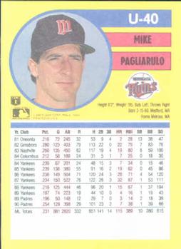 Mike Pagliarulo  baseball card collectible - Main Image 2
