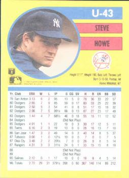 Steve Howe  baseball card collectible - Main Image 2