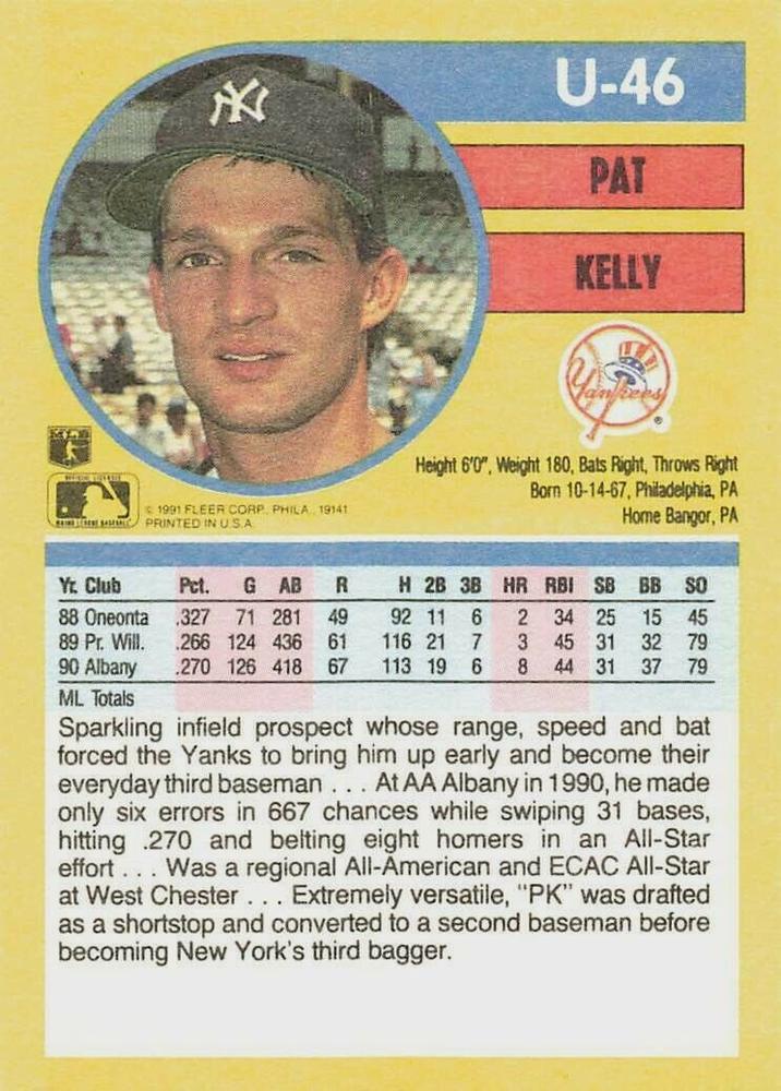 Pat Kelly  baseball card collectible - Main Image 2