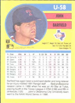 John Barfield  baseball card collectible - Main Image 2
