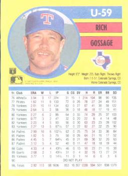 Rich Gossage  baseball card collectible - Main Image 2