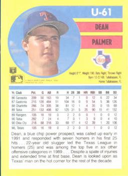 Dean Palmer  baseball card collectible - Main Image 2