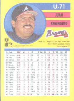 Juan Berenguer  baseball card collectible - Main Image 2