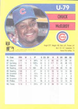 Chuck McElroy  baseball card collectible - Main Image 2