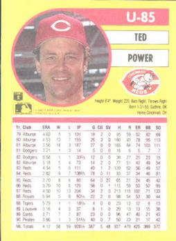 Ted Power  baseball card collectible - Main Image 2