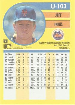 Jeff Innis  baseball card collectible - Main Image 2