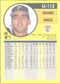 Orlando Merced  baseball card collectible - Main Image 2