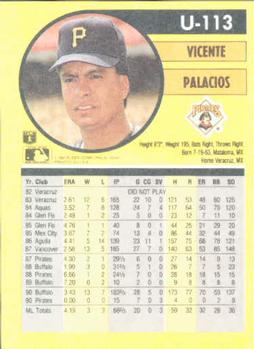 Vicente Palacios  baseball card collectible - Main Image 2