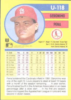Geronimo Pena  baseball card collectible - Main Image 2
