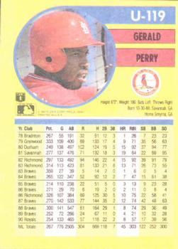 Gerald Perry  baseball card collectible - Main Image 2