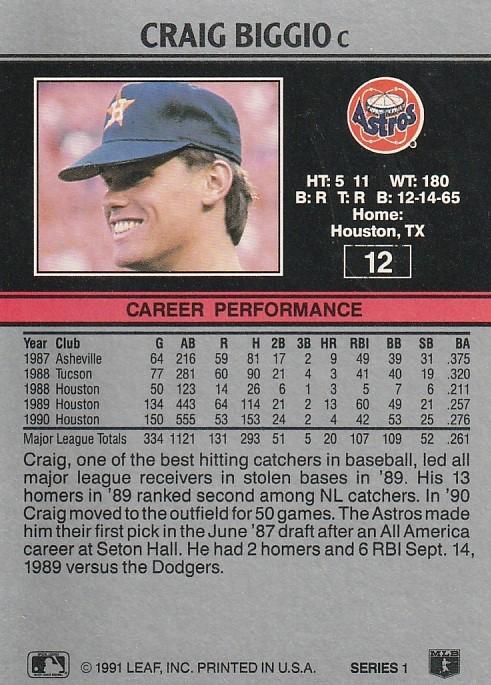 Craig Biggio  baseball card collectible - Main Image 2