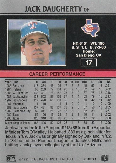 Jack Daugherty  baseball card collectible - Main Image 2